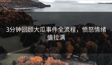 3分钟回顾大瓜事件全流程，愤怒情绪值拉满