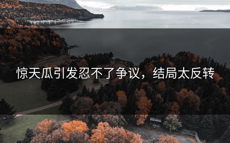 惊天瓜引发忍不了争议，结局太反转