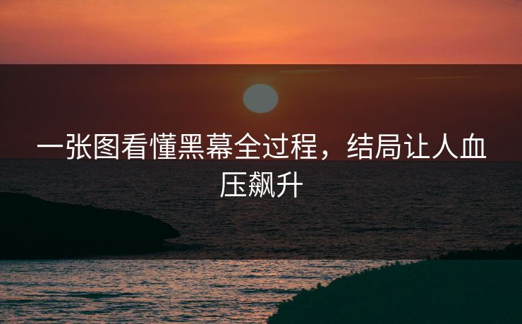 一张图看懂黑幕全过程，结局让人血压飙升