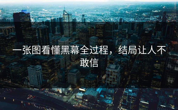一张图看懂黑幕全过程，结局让人不敢信