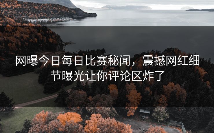 网曝今日每日比赛秘闻，震撼网红细节曝光让你评论区炸了